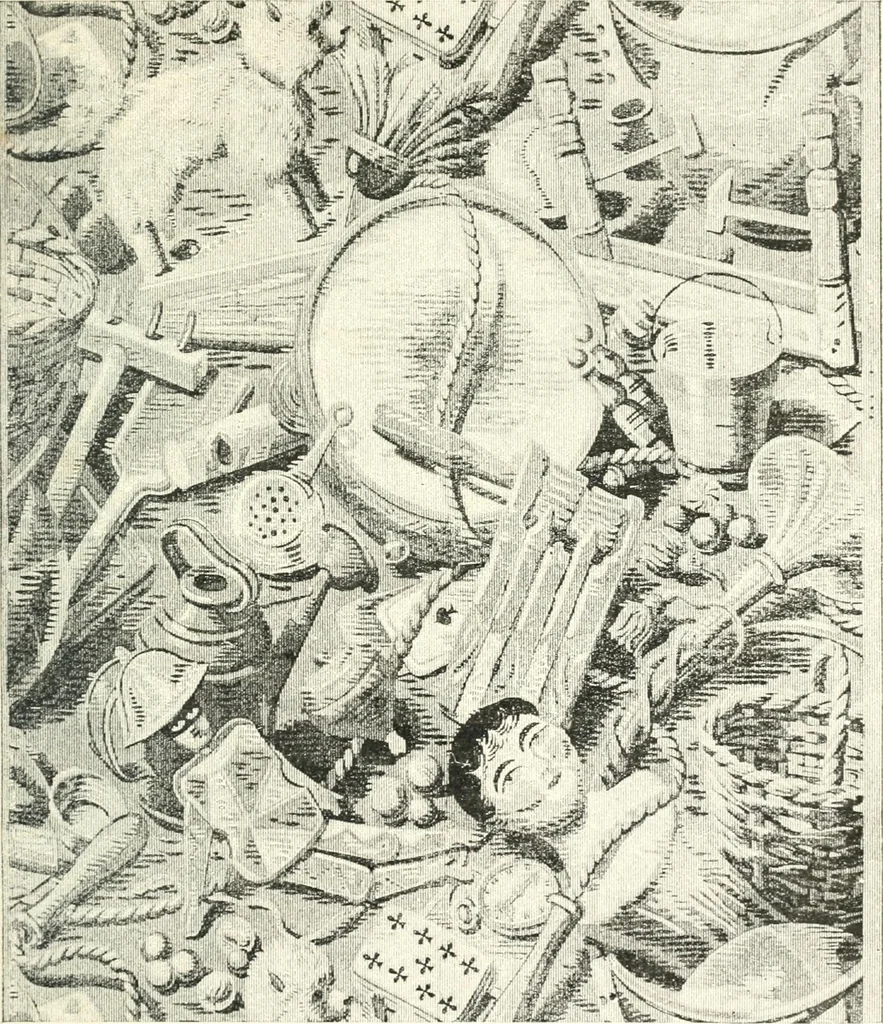 An illustration from XIXe [i.e. Dix-neuvième] siècle (en France); classes - moeurs - usages - costumes - inventions. Ouvrage illustré d'un front. chromotypographique, de 16 planches coloriées aux patrons, de 36 entetes et lettres ornées et de 487 gravures (dont 24 tirées hors texte) d'après les principaux artistes du siècle, 1893, leaf 264