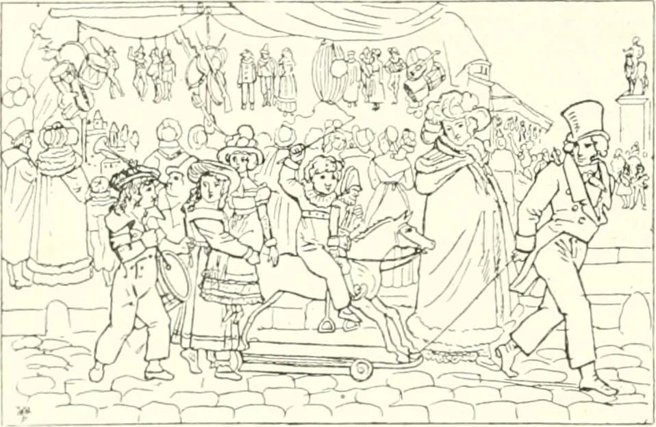 An illustration from XIXe [i.e. Dix-neuvième] siècle (en France); classes - moeurs - usages - costumes - inventions. Ouvrage illustré d'un front. chromotypographique, de 16 planches coloriées aux patrons, de 36 entetes et lettres ornées et de 487 gravures (dont 24 tirées hors texte) d'après les principaux artistes du siècle, 1893, leaf 265