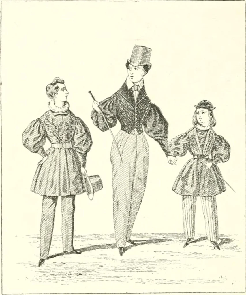 An illustration from XIXe [i.e. Dix-neuvième] siècle (en France); classes - moeurs - usages - costumes - inventions. Ouvrage illustré d'un front. chromotypographique, de 16 planches coloriées aux patrons, de 36 entetes et lettres ornées et de 487 gravures (dont 24 tirées hors texte) d'après les principaux artistes du siècle, 1893, leaf 269