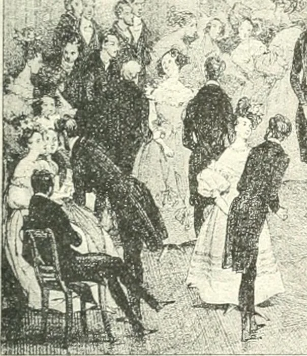 An illustration from XIXe [i.e. Dix-neuvième] siècle (en France); classes - moeurs - usages - costumes - inventions. Ouvrage illustré d'un front. chromotypographique, de 16 planches coloriées aux patrons, de 36 entetes et lettres ornées et de 487 gravures (dont 24 tirées hors texte) d'après les principaux artistes du siècle, 1893, leaf 282