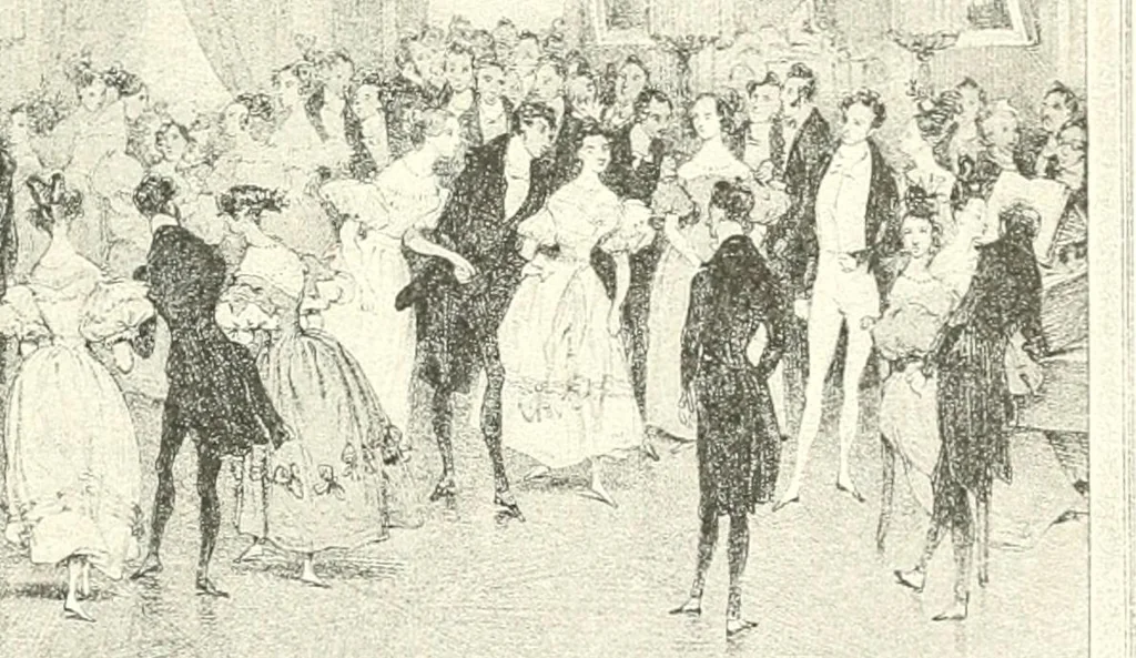 An illustration from XIXe [i.e. Dix-neuvième] siècle (en France); classes - moeurs - usages - costumes - inventions. Ouvrage illustré d'un front. chromotypographique, de 16 planches coloriées aux patrons, de 36 entetes et lettres ornées et de 487 gravures (dont 24 tirées hors texte) d'après les principaux artistes du siècle, 1893, leaf 282