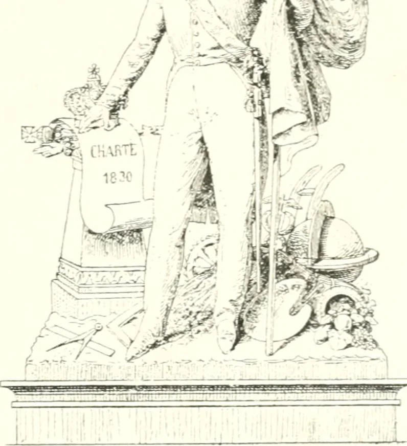 An illustration from XIXe [i.e. Dix-neuvième] siècle (en France); classes - moeurs - usages - costumes - inventions. Ouvrage illustré d'un front. chromotypographique, de 16 planches coloriées aux patrons, de 36 entetes et lettres ornées et de 487 gravures (dont 24 tirées hors texte) d'après les principaux artistes du siècle, 1893, leaf 30