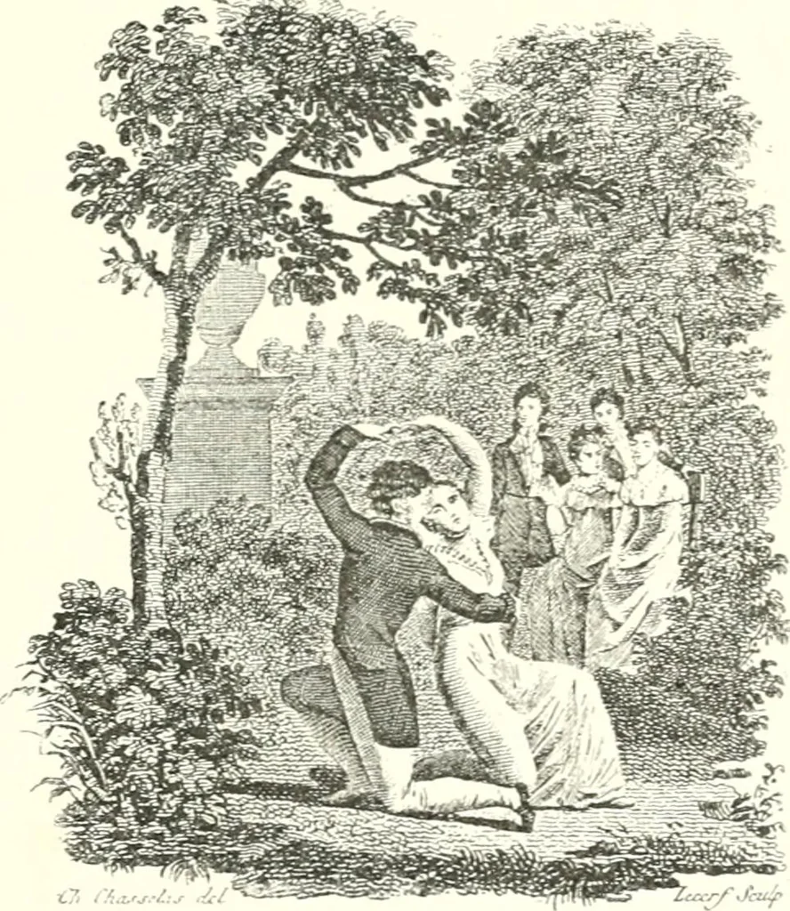 An illustration from XIXe [i.e. Dix-neuvième] siècle (en France); classes - moeurs - usages - costumes - inventions. Ouvrage illustré d'un front. chromotypographique, de 16 planches coloriées aux patrons, de 36 entetes et lettres ornées et de 487 gravures (dont 24 tirées hors texte) d'après les principaux artistes du siècle, 1893, leaf 304