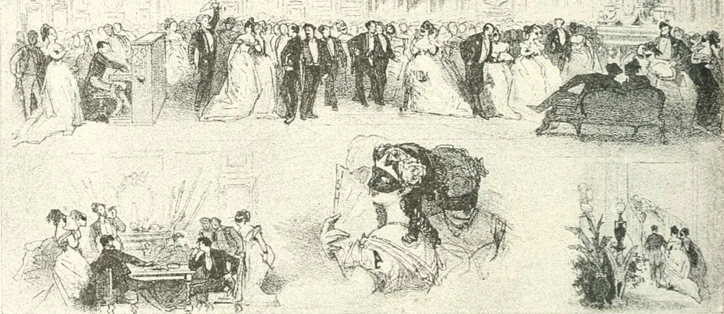 An illustration from XIXe [i.e. Dix-neuvième] siècle (en France); classes - moeurs - usages - costumes - inventions. Ouvrage illustré d'un front. chromotypographique, de 16 planches coloriées aux patrons, de 36 entetes et lettres ornées et de 487 gravures (dont 24 tirées hors texte) d'après les principaux artistes du siècle, 1893, leaf 315