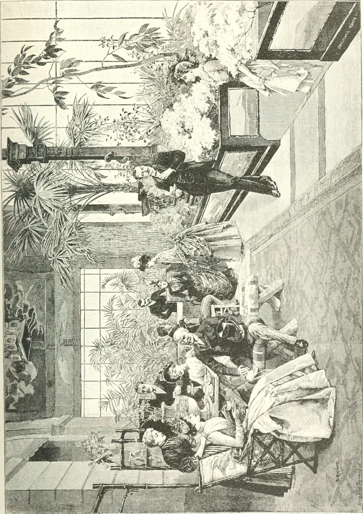 An illustration from XIXe [i.e. Dix-neuvième] siècle (en France); classes - moeurs - usages - costumes - inventions. Ouvrage illustré d'un front. chromotypographique, de 16 planches coloriées aux patrons, de 36 entetes et lettres ornées et de 487 gravures (dont 24 tirées hors texte) d'après les principaux artistes du siècle, 1893, leaf 326