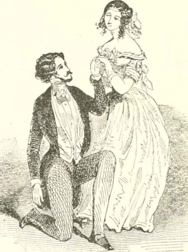 An illustration from XIXe [i.e. Dix-neuvième] siècle (en France); classes - moeurs - usages - costumes - inventions. Ouvrage illustré d'un front. chromotypographique, de 16 planches coloriées aux patrons, de 36 entetes et lettres ornées et de 487 gravures (dont 24 tirées hors texte) d'après les principaux artistes du siècle, 1893, leaf 335