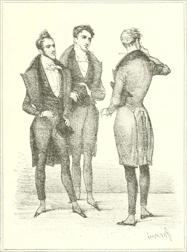 An illustration from XIXe [i.e. Dix-neuvième] siècle (en France); classes - moeurs - usages - costumes - inventions. Ouvrage illustré d'un front. chromotypographique, de 16 planches coloriées aux patrons, de 36 entetes et lettres ornées et de 487 gravures (dont 24 tirées hors texte) d'après les principaux artistes du siècle, 1893, leaf 340