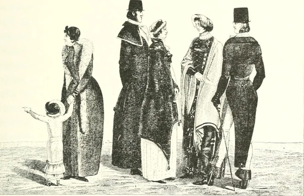 An illustration from XIXe [i.e. Dix-neuvième] siècle (en France); classes - moeurs - usages - costumes - inventions. Ouvrage illustré d'un front. chromotypographique, de 16 planches coloriées aux patrons, de 36 entetes et lettres ornées et de 487 gravures (dont 24 tirées hors texte) d'après les principaux artistes du siècle, 1893, leaf 346