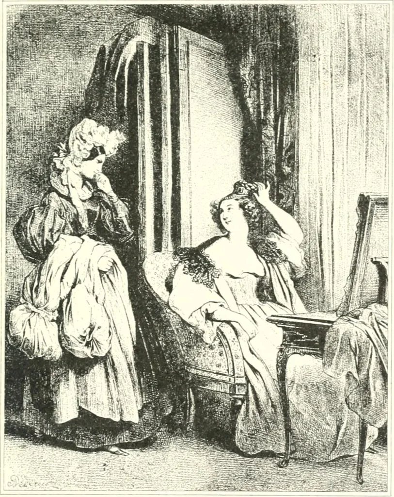 An illustration from XIXe [i.e. Dix-neuvième] siècle (en France); classes - moeurs - usages - costumes - inventions. Ouvrage illustré d'un front. chromotypographique, de 16 planches coloriées aux patrons, de 36 entetes et lettres ornées et de 487 gravures (dont 24 tirées hors texte) d'après les principaux artistes du siècle, 1893, leaf 360