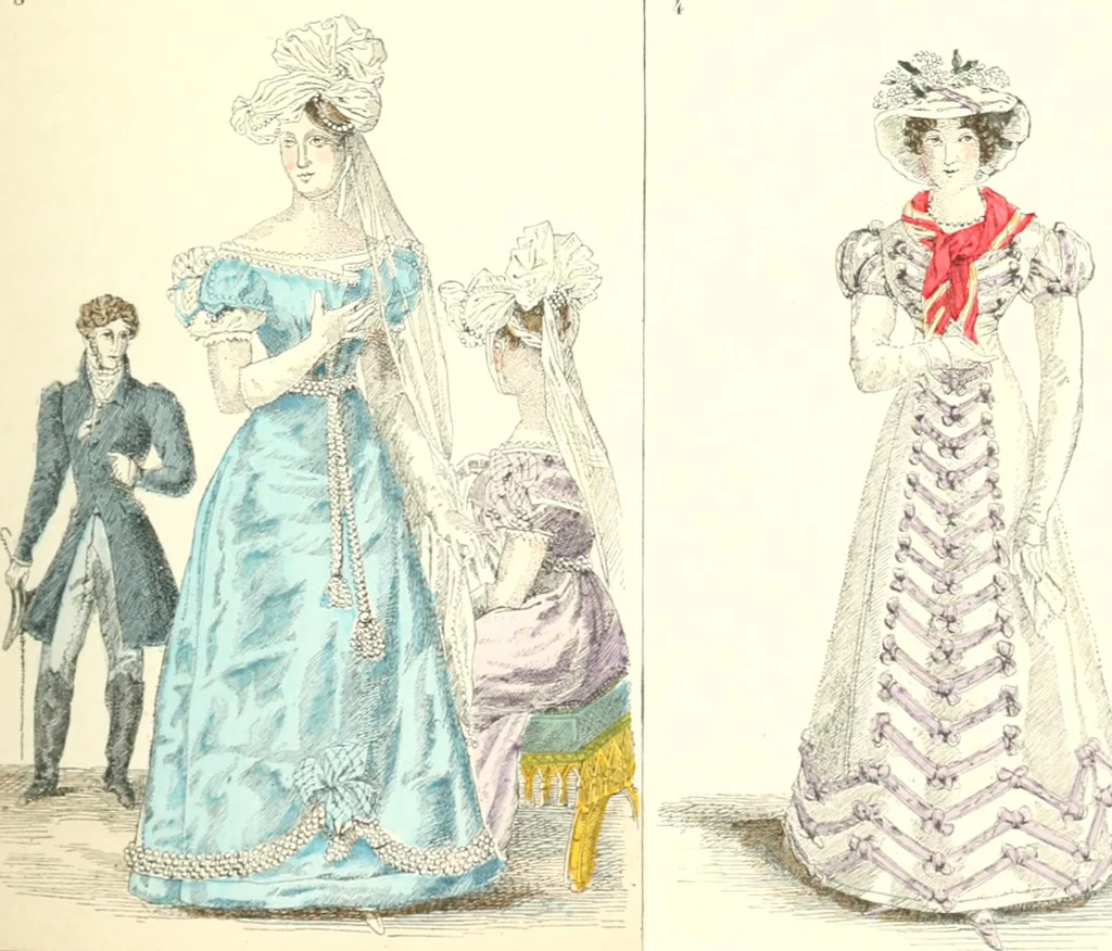 An illustration from XIXe [i.e. Dix-neuvième] siècle (en France); classes - moeurs - usages - costumes - inventions. Ouvrage illustré d'un front. chromotypographique, de 16 planches coloriées aux patrons, de 36 entetes et lettres ornées et de 487 gravures (dont 24 tirées hors texte) d'après les principaux artistes du siècle, 1893, leaf 362