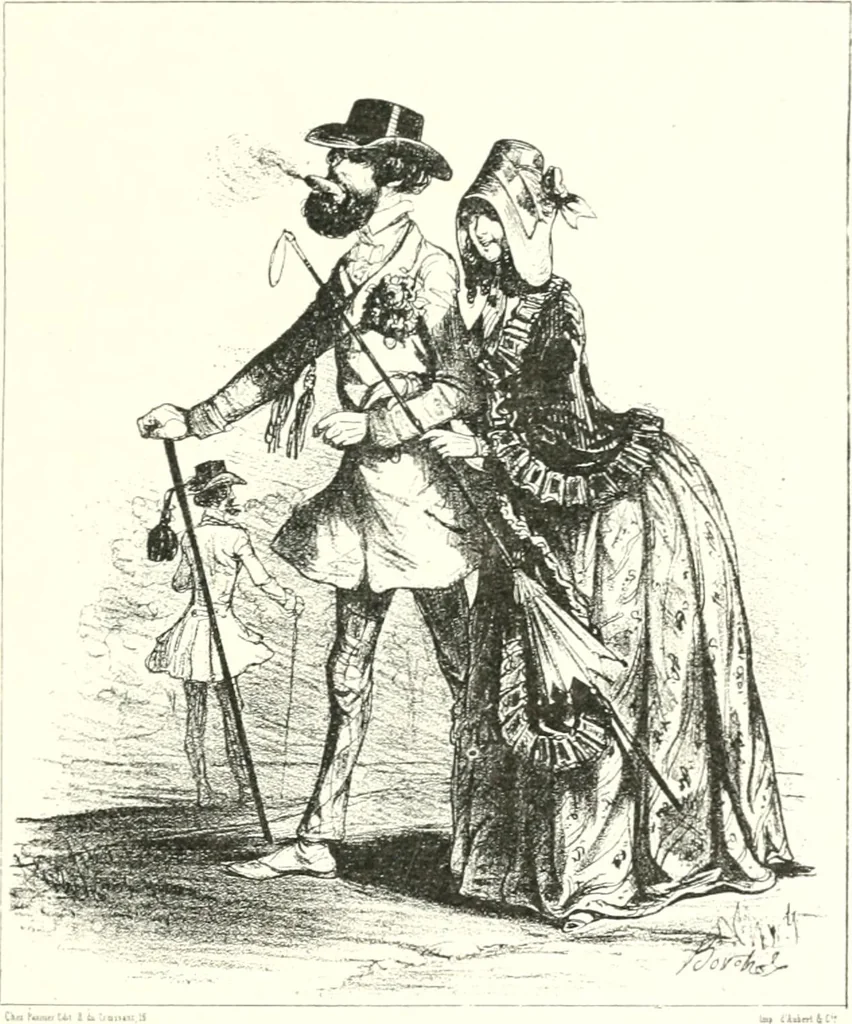 An illustration from XIXe [i.e. Dix-neuvième] siècle (en France); classes - moeurs - usages - costumes - inventions. Ouvrage illustré d'un front. chromotypographique, de 16 planches coloriées aux patrons, de 36 entetes et lettres ornées et de 487 gravures (dont 24 tirées hors texte) d'après les principaux artistes du siècle, 1893, leaf 364
