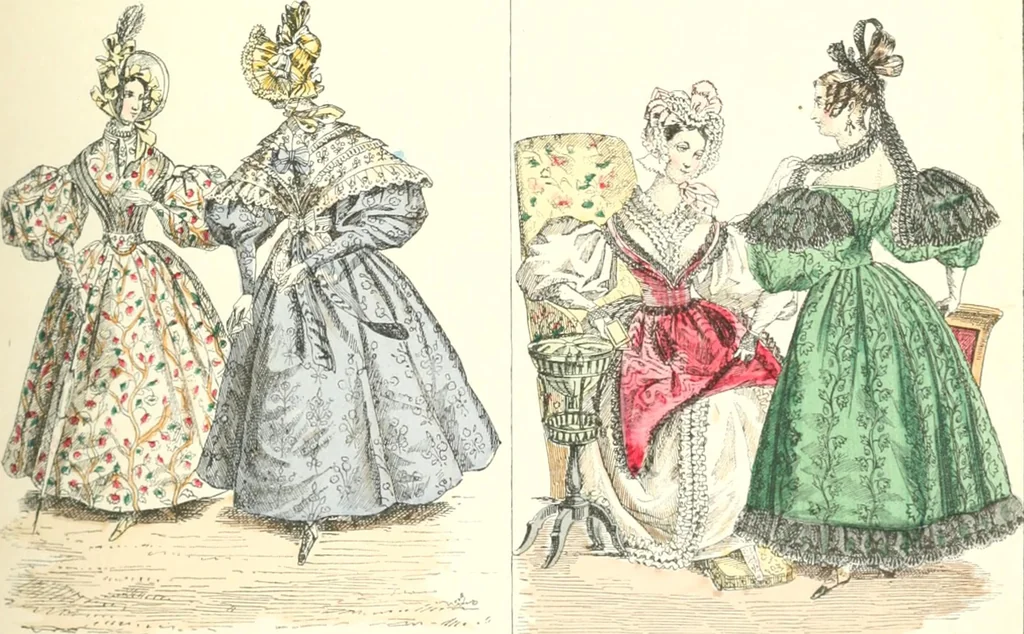 An illustration from XIXe [i.e. Dix-neuvième] siècle (en France); classes - moeurs - usages - costumes - inventions. Ouvrage illustré d'un front. chromotypographique, de 16 planches coloriées aux patrons, de 36 entetes et lettres ornées et de 487 gravures (dont 24 tirées hors texte) d'après les principaux artistes du siècle, 1893, leaf 372