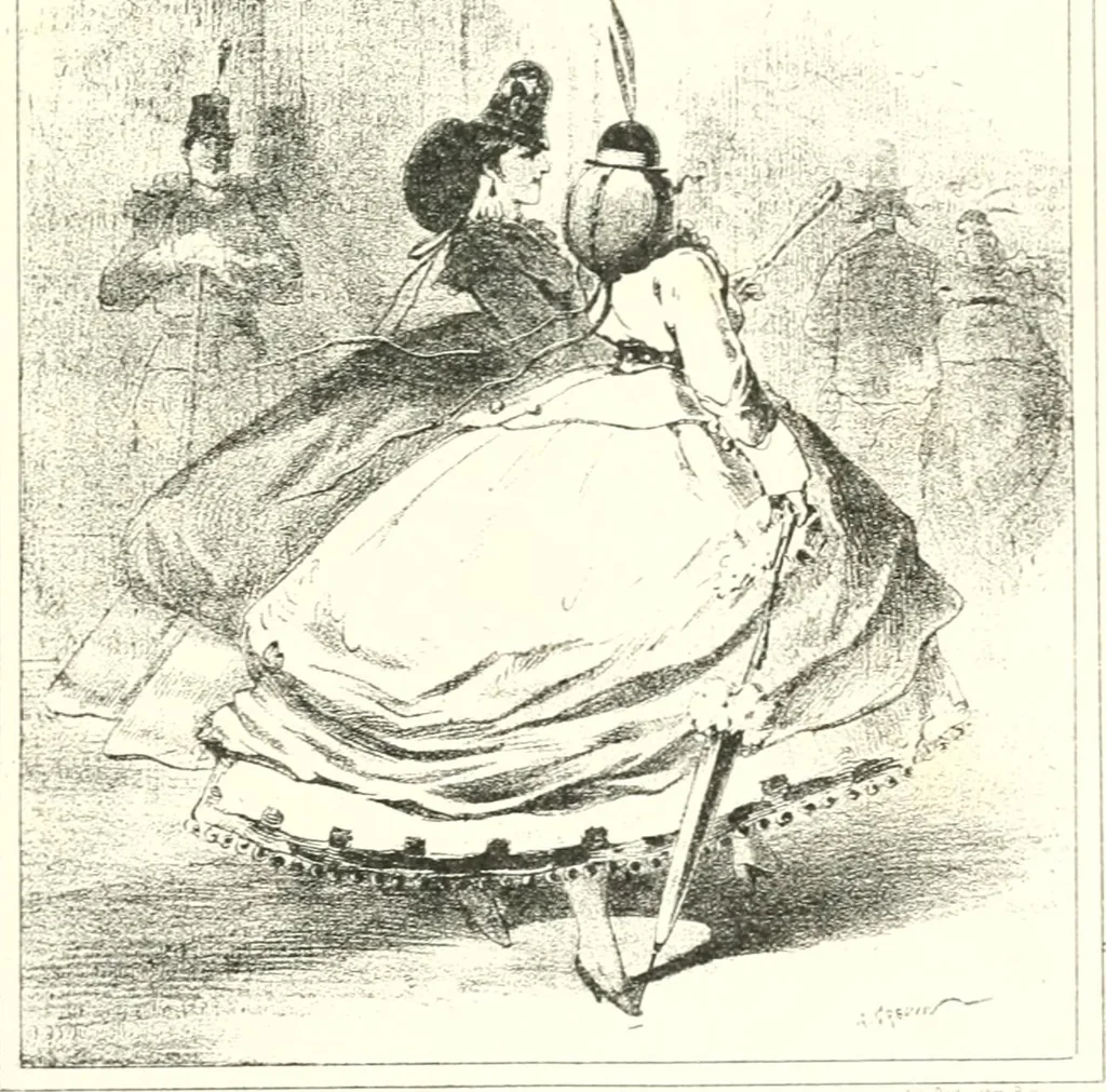 An illustration from XIXe [i.e. Dix-neuvième] siècle (en France); classes - moeurs - usages - costumes - inventions. Ouvrage illustré d'un front. chromotypographique, de 16 planches coloriées aux patrons, de 36 entetes et lettres ornées et de 487 gravures (dont 24 tirées hors texte) d'après les principaux artistes du siècle, 1893, leaf 380