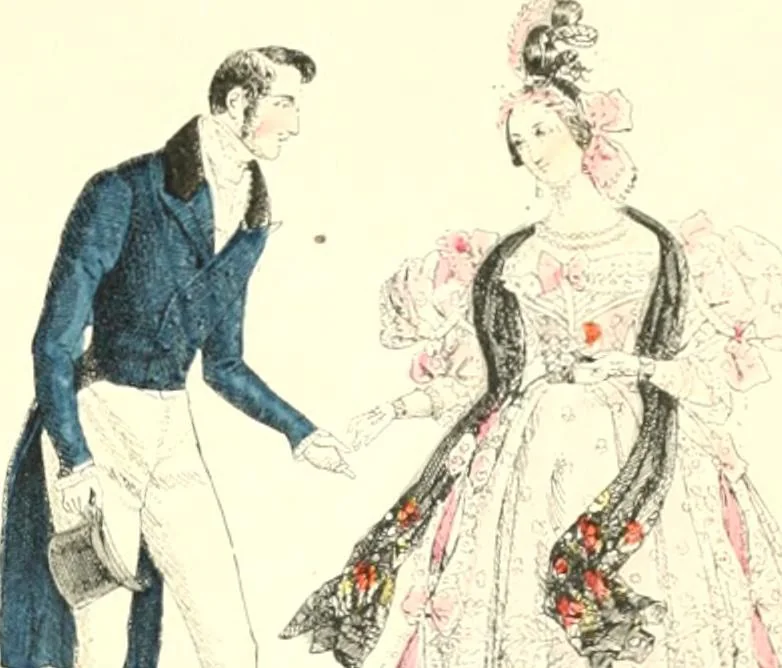 An illustration from XIXe [i.e. Dix-neuvième] siècle (en France); classes - moeurs - usages - costumes - inventions. Ouvrage illustré d'un front. chromotypographique, de 16 planches coloriées aux patrons, de 36 entetes et lettres ornées et de 487 gravures (dont 24 tirées hors texte) d'après les principaux artistes du siècle, 1893, leaf 382