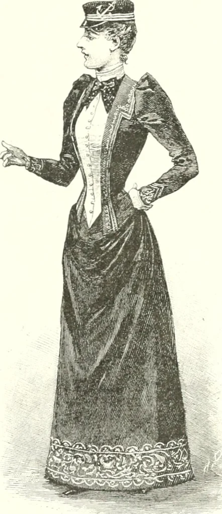 An illustration from XIXe [i.e. Dix-neuvième] siècle (en France); classes - moeurs - usages - costumes - inventions. Ouvrage illustré d'un front. chromotypographique, de 16 planches coloriées aux patrons, de 36 entetes et lettres ornées et de 487 gravures (dont 24 tirées hors texte) d'après les principaux artistes du siècle, 1893, leaf 386