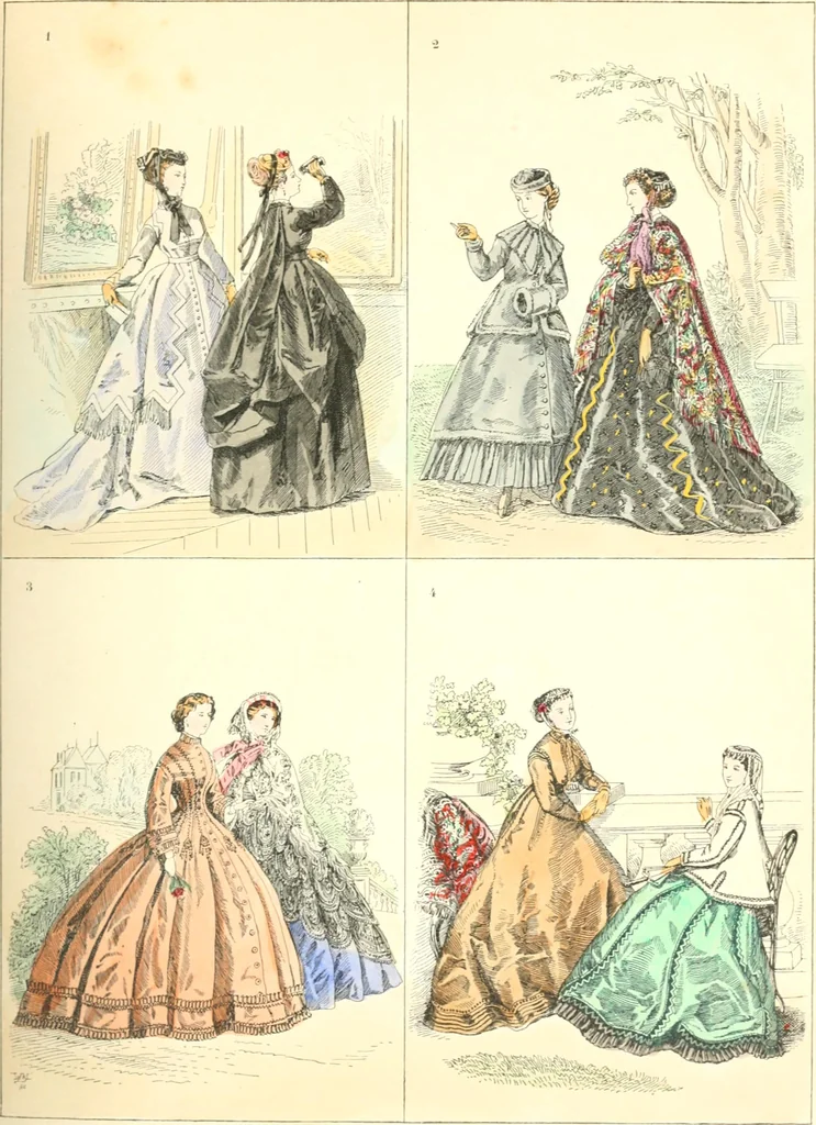 An illustration from XIXe [i.e. Dix-neuvième] siècle (en France); classes - moeurs - usages - costumes - inventions. Ouvrage illustré d'un front. chromotypographique, de 16 planches coloriées aux patrons, de 36 entetes et lettres ornées et de 487 gravures (dont 24 tirées hors texte) d'après les principaux artistes du siècle, 1893, leaf 388