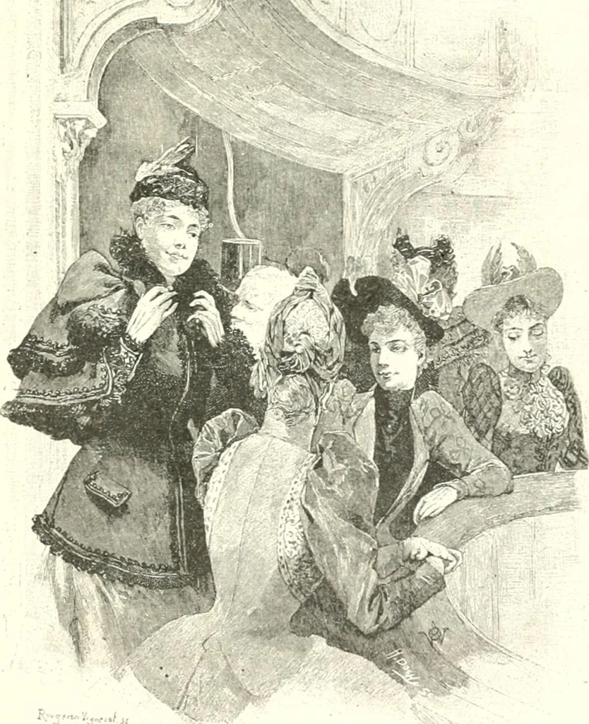An illustration from XIXe [i.e. Dix-neuvième] siècle (en France); classes - moeurs - usages - costumes - inventions. Ouvrage illustré d'un front. chromotypographique, de 16 planches coloriées aux patrons, de 36 entetes et lettres ornées et de 487 gravures (dont 24 tirées hors texte) d'après les principaux artistes du siècle, 1893, leaf 390