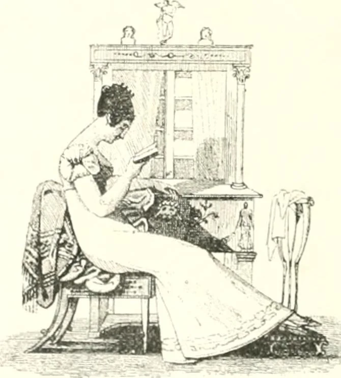 An illustration from XIXe [i.e. Dix-neuvième] siècle (en France); classes - moeurs - usages - costumes - inventions. Ouvrage illustré d'un front. chromotypographique, de 16 planches coloriées aux patrons, de 36 entetes et lettres ornées et de 487 gravures (dont 24 tirées hors texte) d'après les principaux artistes du siècle, 1893, leaf 393