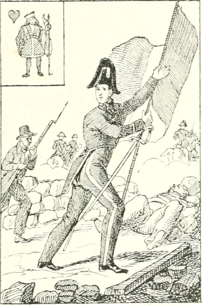 An illustration from XIXe [i.e. Dix-neuvième] siècle (en France); classes - moeurs - usages - costumes - inventions. Ouvrage illustré d'un front. chromotypographique, de 16 planches coloriées aux patrons, de 36 entetes et lettres ornées et de 487 gravures (dont 24 tirées hors texte) d'après les principaux artistes du siècle, 1893, leaf 416