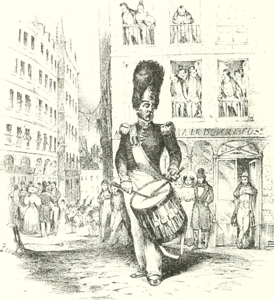 An illustration from XIXe [i.e. Dix-neuvième] siècle (en France); classes - moeurs - usages - costumes - inventions. Ouvrage illustré d'un front. chromotypographique, de 16 planches coloriées aux patrons, de 36 entetes et lettres ornées et de 487 gravures (dont 24 tirées hors texte) d'après les principaux artistes du siècle, 1893, leaf 423