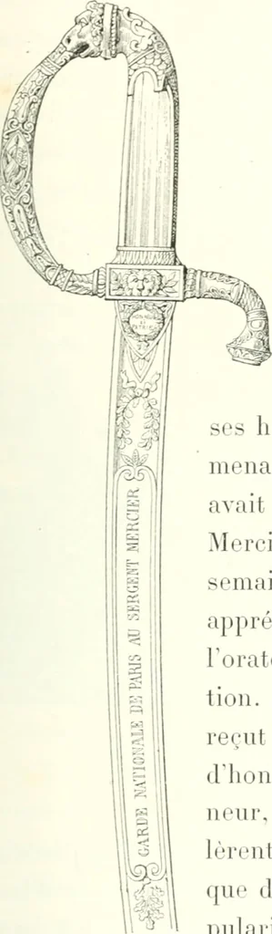 An illustration from XIXe [i.e. Dix-neuvième] siècle (en France); classes - moeurs - usages - costumes - inventions. Ouvrage illustré d'un front. chromotypographique, de 16 planches coloriées aux patrons, de 36 entetes et lettres ornées et de 487 gravures (dont 24 tirées hors texte) d'après les principaux artistes du siècle, 1893, leaf 424