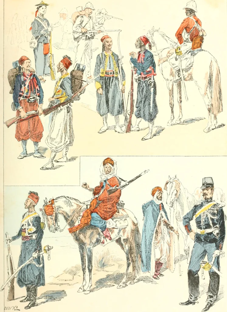 An illustration from XIXe [i.e. Dix-neuvième] siècle (en France); classes - moeurs - usages - costumes - inventions. Ouvrage illustré d'un front. chromotypographique, de 16 planches coloriées aux patrons, de 36 entetes et lettres ornées et de 487 gravures (dont 24 tirées hors texte) d'après les principaux artistes du siècle, 1893, leaf 450
