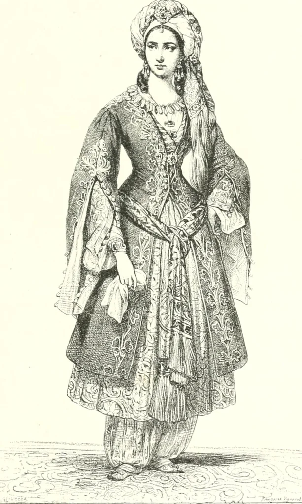 An illustration from XIXe [i.e. Dix-neuvième] siècle (en France); classes - moeurs - usages - costumes - inventions. Ouvrage illustré d'un front. chromotypographique, de 16 planches coloriées aux patrons, de 36 entetes et lettres ornées et de 487 gravures (dont 24 tirées hors texte) d'après les principaux artistes du siècle, 1893, leaf 488
