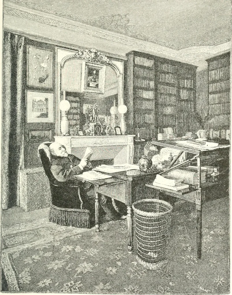 An illustration from XIXe [i.e. Dix-neuvième] siècle (en France); classes - moeurs - usages - costumes - inventions. Ouvrage illustré d'un front. chromotypographique, de 16 planches coloriées aux patrons, de 36 entetes et lettres ornées et de 487 gravures (dont 24 tirées hors texte) d'après les principaux artistes du siècle, 1893, leaf 490