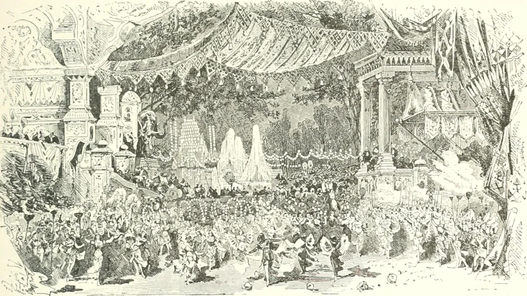 An illustration from XIXe [i.e. Dix-neuvième] siècle (en France); classes - moeurs - usages - costumes - inventions. Ouvrage illustré d'un front. chromotypographique, de 16 planches coloriées aux patrons, de 36 entetes et lettres ornées et de 487 gravures (dont 24 tirées hors texte) d'après les principaux artistes du siècle, 1893, leaf 496