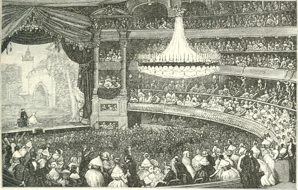 An illustration from XIXe [i.e. Dix-neuvième] siècle (en France); classes - moeurs - usages - costumes - inventions. Ouvrage illustré d'un front. chromotypographique, de 16 planches coloriées aux patrons, de 36 entetes et lettres ornées et de 487 gravures (dont 24 tirées hors texte) d'après les principaux artistes du siècle, 1893, leaf 512