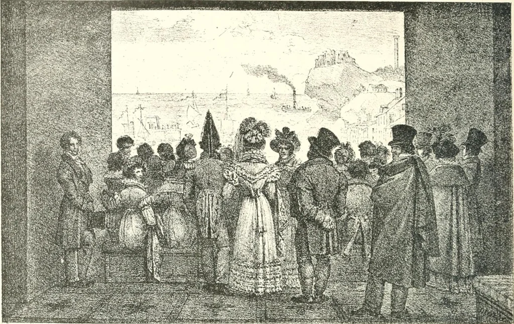 An illustration from XIXe [i.e. Dix-neuvième] siècle (en France); classes - moeurs - usages - costumes - inventions. Ouvrage illustré d'un front. chromotypographique, de 16 planches coloriées aux patrons, de 36 entetes et lettres ornées et de 487 gravures (dont 24 tirées hors texte) d'après les principaux artistes du siècle, 1893, leaf 527