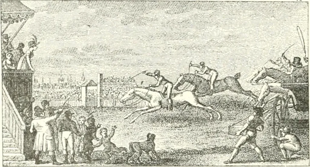 An illustration from XIXe [i.e. Dix-neuvième] siècle (en France); classes - moeurs - usages - costumes - inventions. Ouvrage illustré d'un front. chromotypographique, de 16 planches coloriées aux patrons, de 36 entetes et lettres ornées et de 487 gravures (dont 24 tirées hors texte) d'après les principaux artistes du siècle, 1893, leaf 545