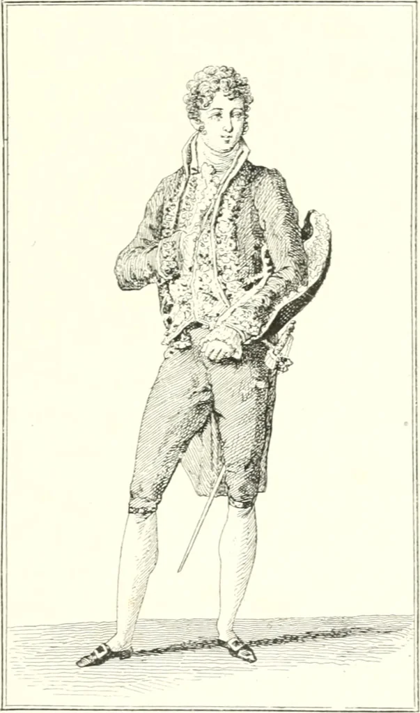 An illustration from XIXe [i.e. Dix-neuvième] siècle (en France); classes - moeurs - usages - costumes - inventions. Ouvrage illustré d'un front. chromotypographique, de 16 planches coloriées aux patrons, de 36 entetes et lettres ornées et de 487 gravures (dont 24 tirées hors texte) d'après les principaux artistes du siècle, 1893, leaf 56
