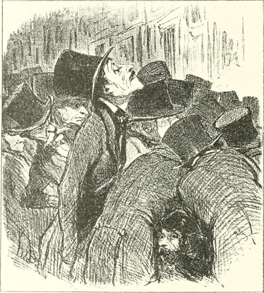 An illustration from XIXe [i.e. Dix-neuvième] siècle (en France); classes - moeurs - usages - costumes - inventions. Ouvrage illustré d'un front. chromotypographique, de 16 planches coloriées aux patrons, de 36 entetes et lettres ornées et de 487 gravures (dont 24 tirées hors texte) d'après les principaux artistes du siècle, 1893, leaf 565