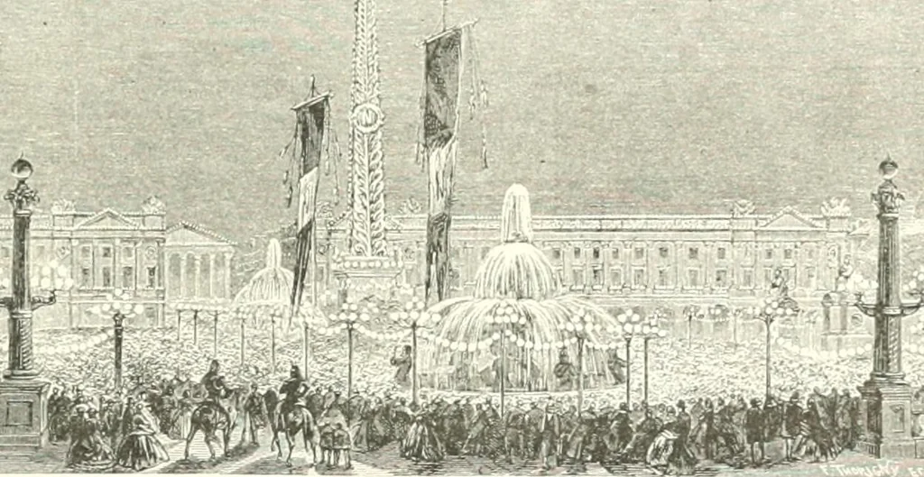 An illustration from XIXe [i.e. Dix-neuvième] siècle (en France); classes - moeurs - usages - costumes - inventions. Ouvrage illustré d'un front. chromotypographique, de 16 planches coloriées aux patrons, de 36 entetes et lettres ornées et de 487 gravures (dont 24 tirées hors texte) d'après les principaux artistes du siècle, 1893, leaf 578