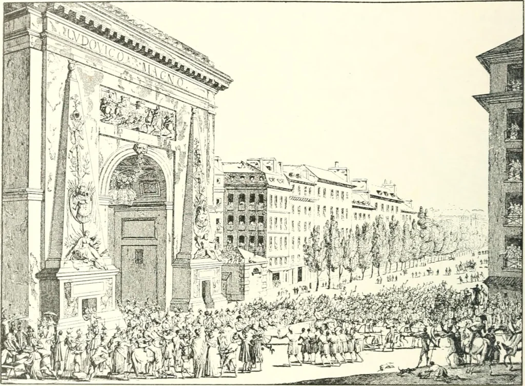 An illustration from XIXe [i.e. Dix-neuvième] siècle (en France); classes - moeurs - usages - costumes - inventions. Ouvrage illustré d'un front. chromotypographique, de 16 planches coloriées aux patrons, de 36 entetes et lettres ornées et de 487 gravures (dont 24 tirées hors texte) d'après les principaux artistes du siècle, 1893, leaf 583