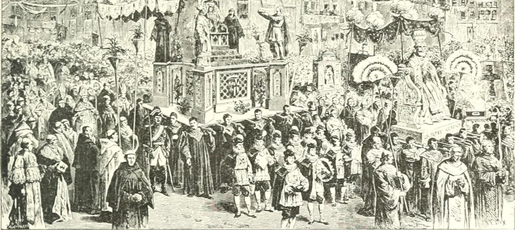 An illustration from XIXe [i.e. Dix-neuvième] siècle (en France); classes - moeurs - usages - costumes - inventions. Ouvrage illustré d'un front. chromotypographique, de 16 planches coloriées aux patrons, de 36 entetes et lettres ornées et de 487 gravures (dont 24 tirées hors texte) d'après les principaux artistes du siècle, 1893, leaf 594