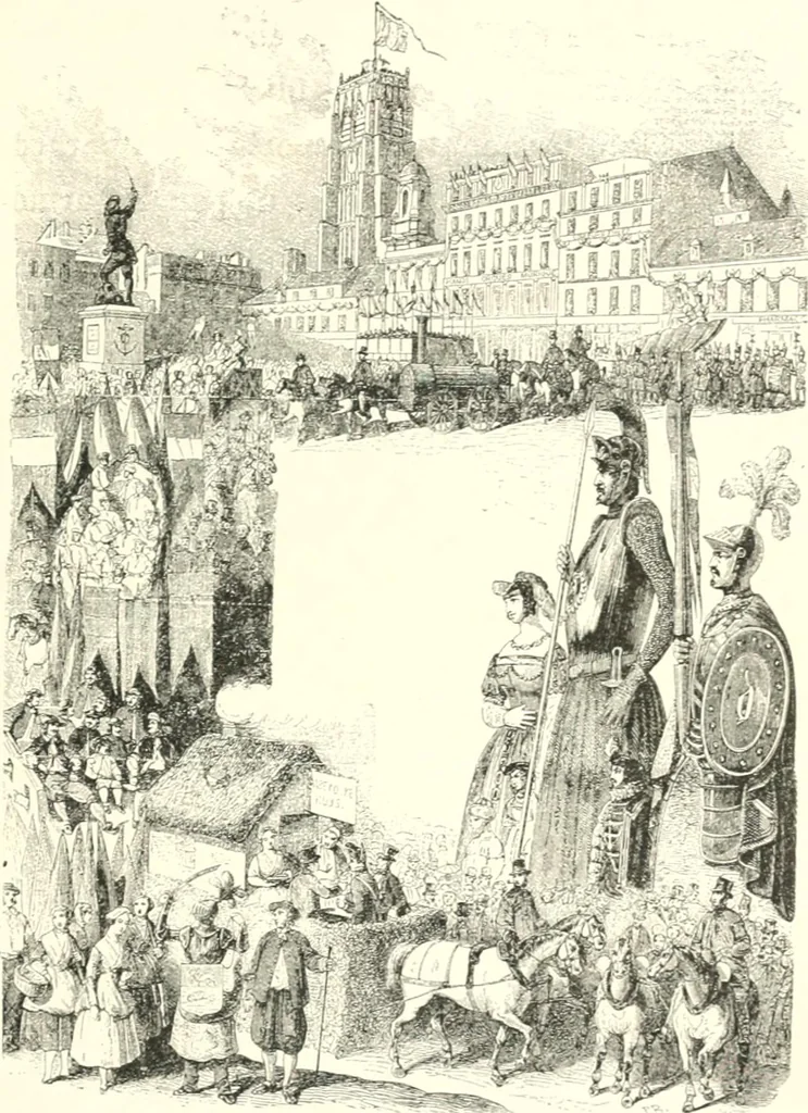 An illustration from XIXe [i.e. Dix-neuvième] siècle (en France); classes - moeurs - usages - costumes - inventions. Ouvrage illustré d'un front. chromotypographique, de 16 planches coloriées aux patrons, de 36 entetes et lettres ornées et de 487 gravures (dont 24 tirées hors texte) d'après les principaux artistes du siècle, 1893, leaf 598