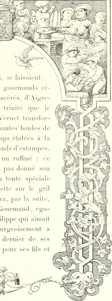 An illustration from XIXe [i.e. Dix-neuvième] siècle (en France); classes - moeurs - usages - costumes - inventions. Ouvrage illustré d'un front. chromotypographique, de 16 planches coloriées aux patrons, de 36 entetes et lettres ornées et de 487 gravures (dont 24 tirées hors texte) d'après les principaux artistes du siècle, 1893, leaf 618