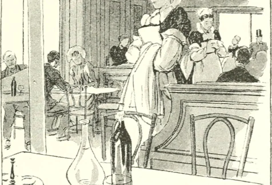 An illustration from XIXe [i.e. Dix-neuvième] siècle (en France); classes - moeurs - usages - costumes - inventions. Ouvrage illustré d'un front. chromotypographique, de 16 planches coloriées aux patrons, de 36 entetes et lettres ornées et de 487 gravures (dont 24 tirées hors texte) d'après les principaux artistes du siècle, 1893, leaf 628