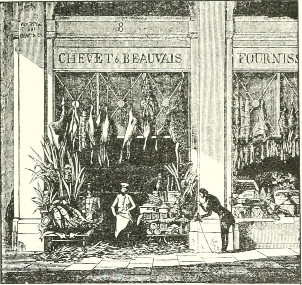 An illustration from XIXe [i.e. Dix-neuvième] siècle (en France); classes - moeurs - usages - costumes - inventions. Ouvrage illustré d'un front. chromotypographique, de 16 planches coloriées aux patrons, de 36 entetes et lettres ornées et de 487 gravures (dont 24 tirées hors texte) d'après les principaux artistes du siècle, 1893, leaf 632