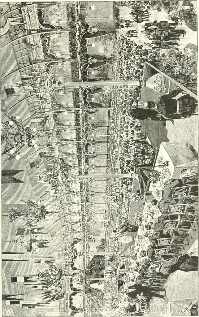 An illustration from XIXe [i.e. Dix-neuvième] siècle (en France); classes - moeurs - usages - costumes - inventions. Ouvrage illustré d'un front. chromotypographique, de 16 planches coloriées aux patrons, de 36 entetes et lettres ornées et de 487 gravures (dont 24 tirées hors texte) d'après les principaux artistes du siècle, 1893, leaf 634