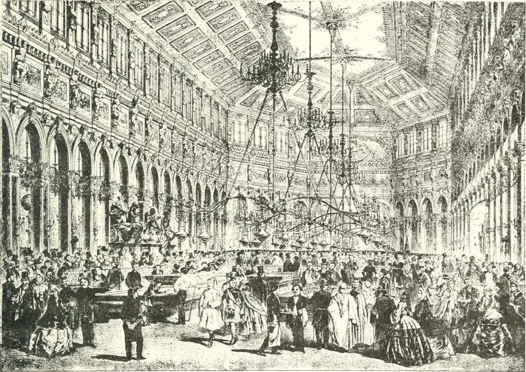 An illustration from XIXe [i.e. Dix-neuvième] siècle (en France); classes - moeurs - usages - costumes - inventions. Ouvrage illustré d'un front. chromotypographique, de 16 planches coloriées aux patrons, de 36 entetes et lettres ornées et de 487 gravures (dont 24 tirées hors texte) d'après les principaux artistes du siècle, 1893, leaf 648