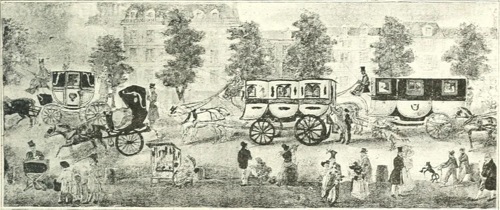 An illustration from XIXe [i.e. Dix-neuvième] siècle (en France); classes - moeurs - usages - costumes - inventions. Ouvrage illustré d'un front. chromotypographique, de 16 planches coloriées aux patrons, de 36 entetes et lettres ornées et de 487 gravures (dont 24 tirées hors texte) d'après les principaux artistes du siècle, 1893, leaf 678