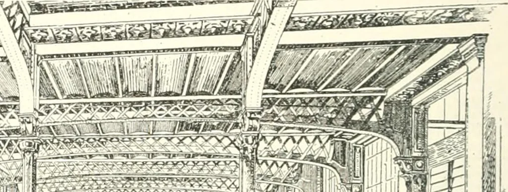 An illustration from XIXe [i.e. Dix-neuvième] siècle (en France); classes - moeurs - usages - costumes - inventions. Ouvrage illustré d'un front. chromotypographique, de 16 planches coloriées aux patrons, de 36 entetes et lettres ornées et de 487 gravures (dont 24 tirées hors texte) d'après les principaux artistes du siècle, 1893, leaf 681