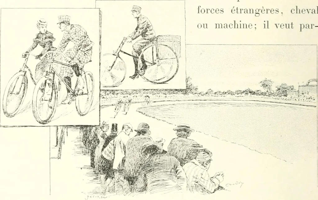 An illustration from XIXe [i.e. Dix-neuvième] siècle (en France); classes - moeurs - usages - costumes - inventions. Ouvrage illustré d'un front. chromotypographique, de 16 planches coloriées aux patrons, de 36 entetes et lettres ornées et de 487 gravures (dont 24 tirées hors texte) d'après les principaux artistes du siècle, 1893, leaf 685