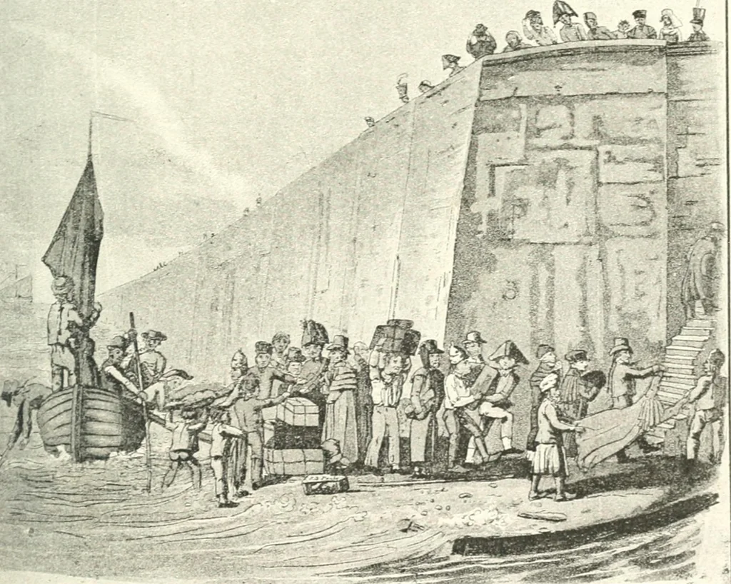 An illustration from XIXe [i.e. Dix-neuvième] siècle (en France); classes - moeurs - usages - costumes - inventions. Ouvrage illustré d'un front. chromotypographique, de 16 planches coloriées aux patrons, de 36 entetes et lettres ornées et de 487 gravures (dont 24 tirées hors texte) d'après les principaux artistes du siècle, 1893, leaf 688