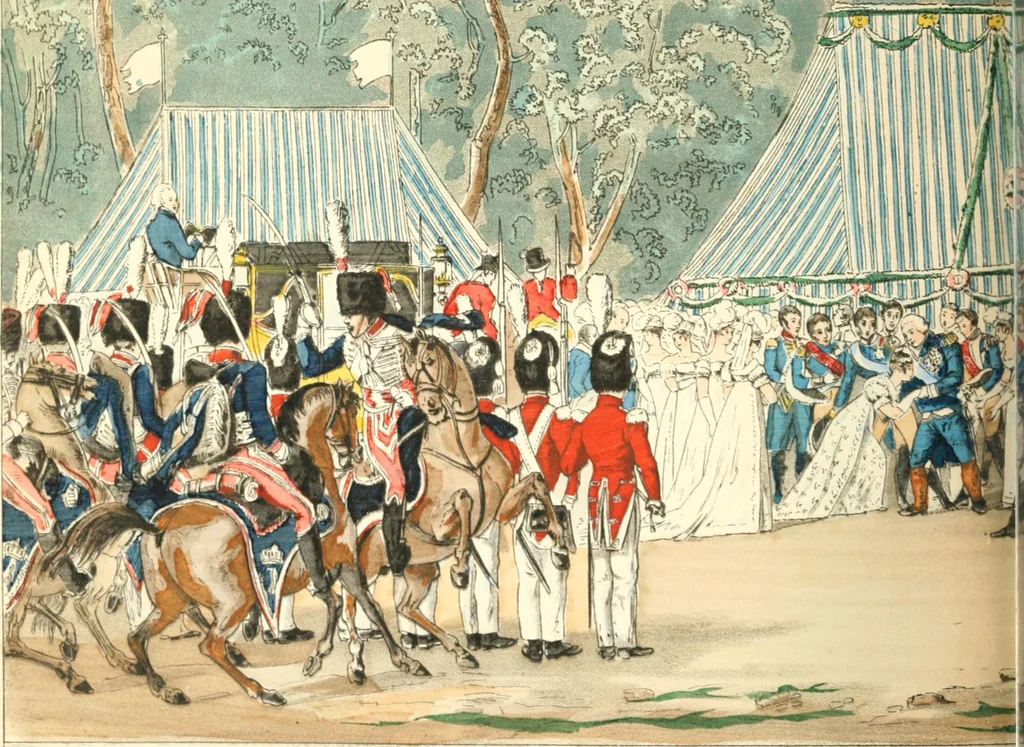 An illustration from XIXe [i.e. Dix-neuvième] siècle (en France); classes - moeurs - usages - costumes - inventions. Ouvrage illustré d'un front. chromotypographique, de 16 planches coloriées aux patrons, de 36 entetes et lettres ornées et de 487 gravures (dont 24 tirées hors texte) d'après les principaux artistes du siècle, 1893, leaf 69