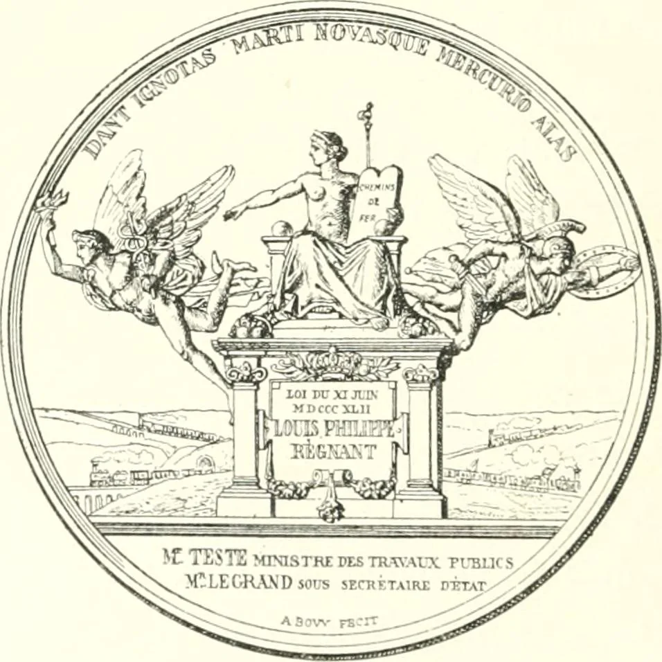 An illustration from XIXe [i.e. Dix-neuvième] siècle (en France); classes - moeurs - usages - costumes - inventions. Ouvrage illustré d'un front. chromotypographique, de 16 planches coloriées aux patrons, de 36 entetes et lettres ornées et de 487 gravures (dont 24 tirées hors texte) d'après les principaux artistes du siècle, 1893, leaf 695