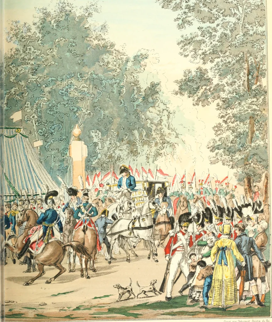 An illustration from XIXe [i.e. Dix-neuvième] siècle (en France); classes - moeurs - usages - costumes - inventions. Ouvrage illustré d'un front. chromotypographique, de 16 planches coloriées aux patrons, de 36 entetes et lettres ornées et de 487 gravures (dont 24 tirées hors texte) d'après les principaux artistes du siècle, 1893, leaf 70